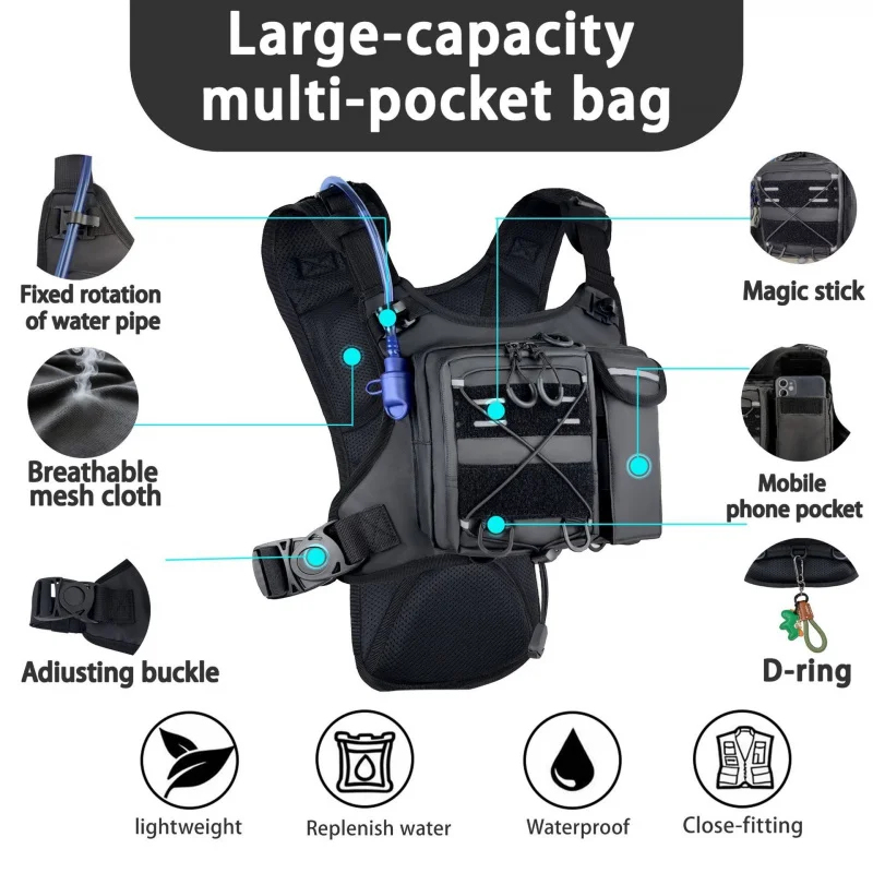 Cycling Gear Bag - ​ Высококачественная тактическая нагрудная сумка-жилет с