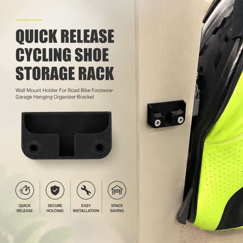 Cycling Gear Wall Organizer - Быстросъемный настенный держатель для хранения велосипедной