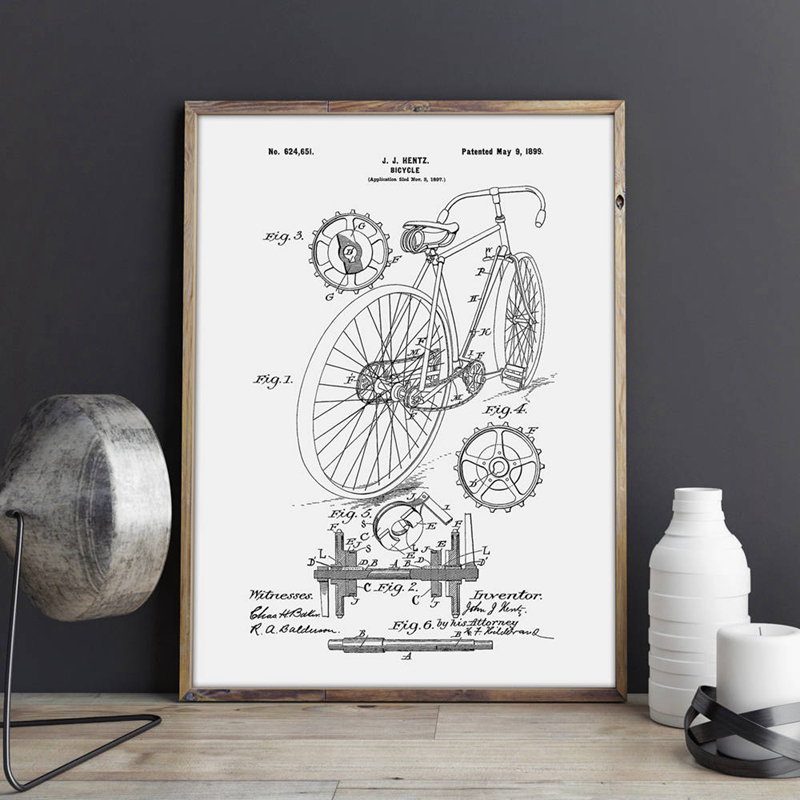 Настенная Картина на холсте с  – обзор и цена Vintage Cycling Gear