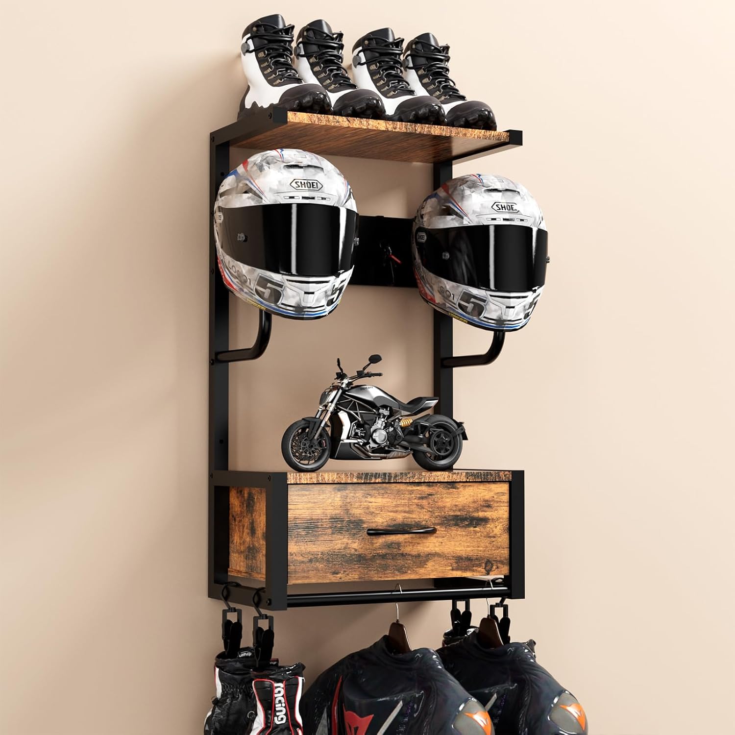Держатель для мотоциклетного ш – обзор и цена Cycling Gear Wall Organizer